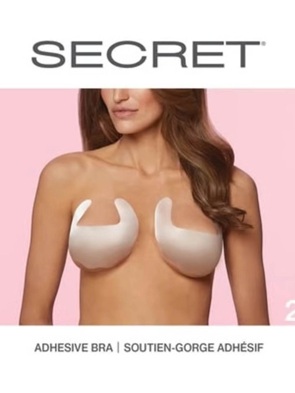 Secret Adhesive Satin Strapless Nude Bandeau/Bra - 2 Pairs